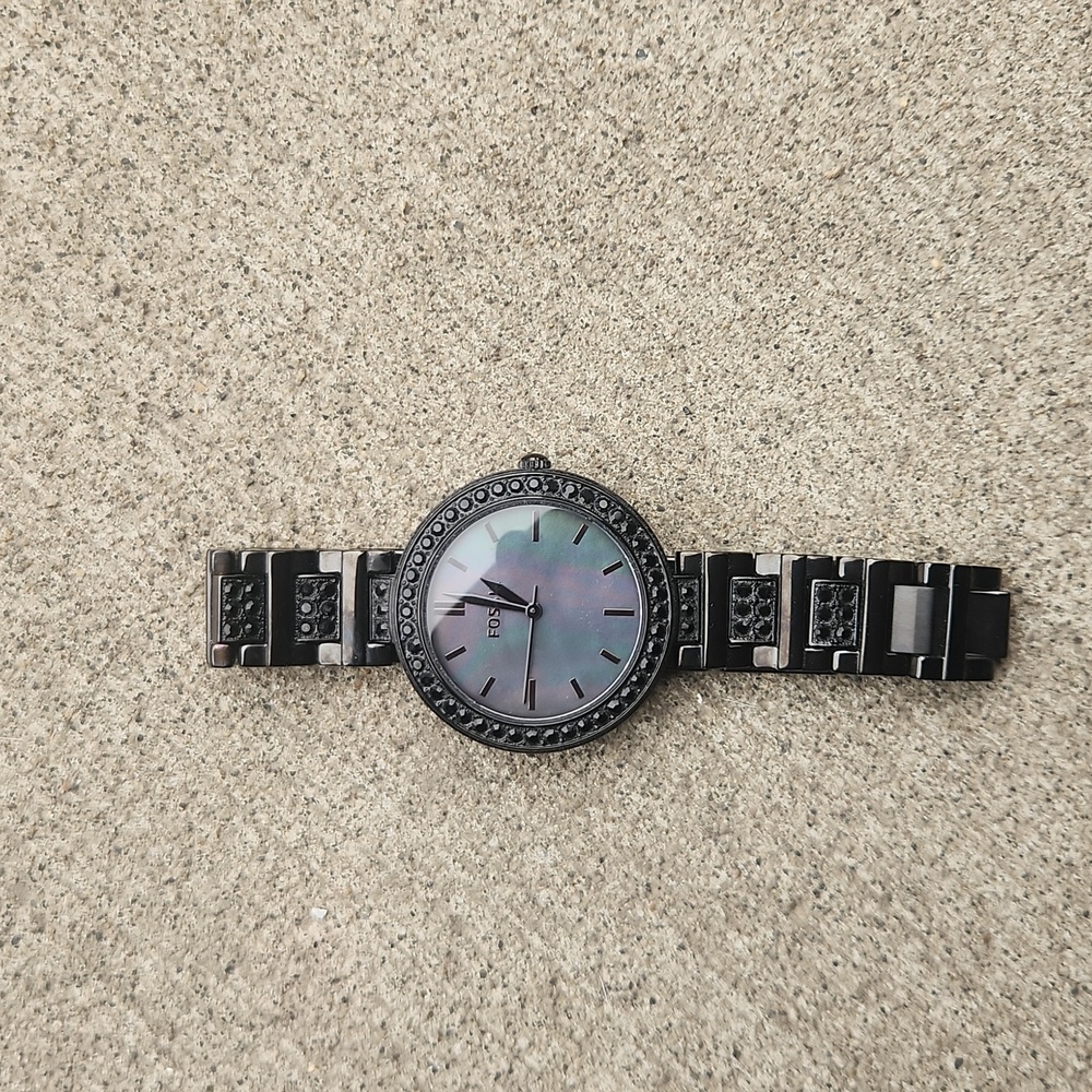 FOSSIL black metal watch